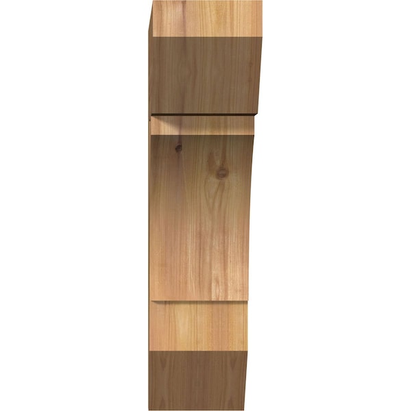 Thorton Slat Smooth Bracket, Western Red Cedar, 5 1/2W X 18D X 22H